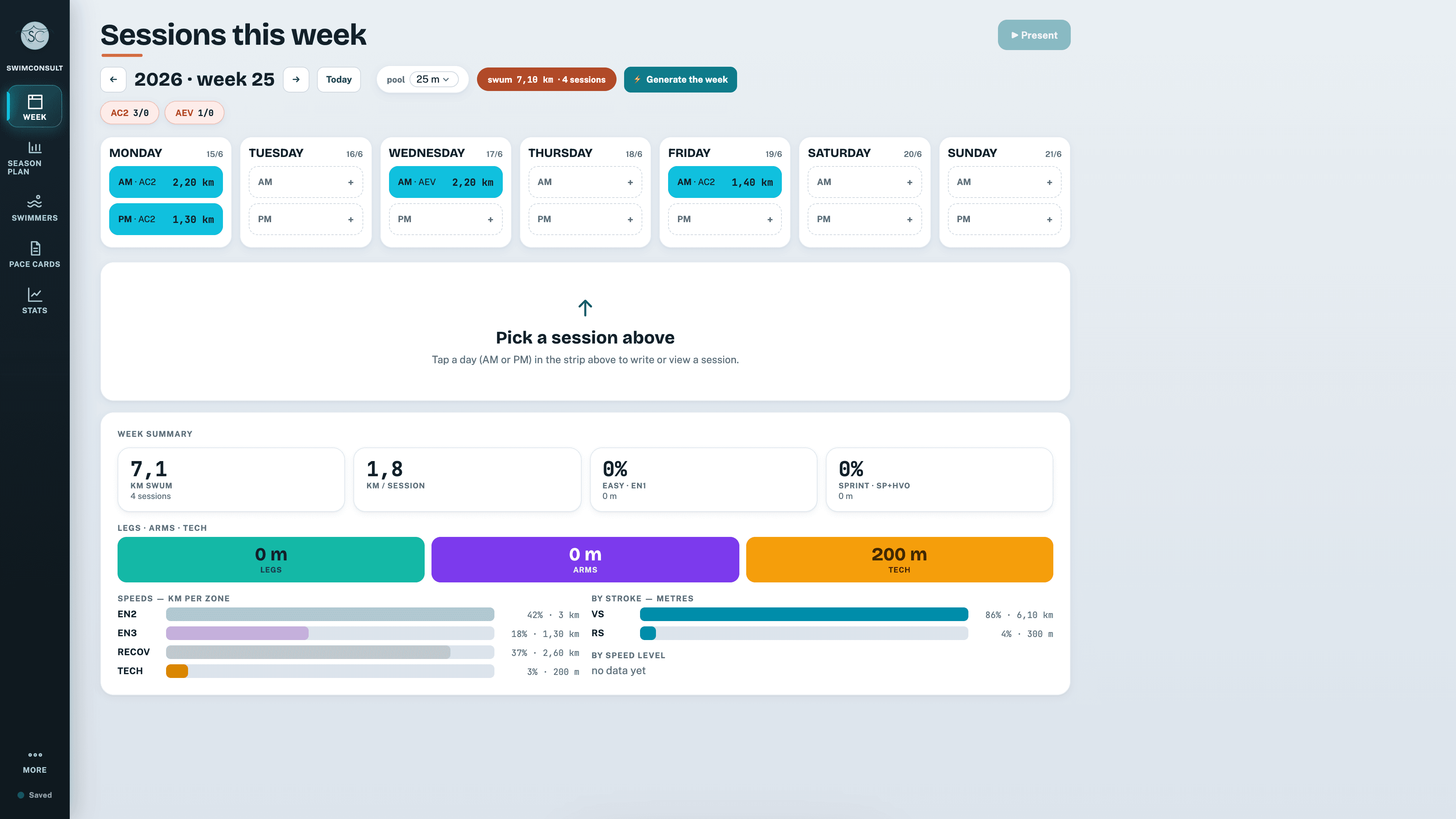 AI training agent in SwimConsult.